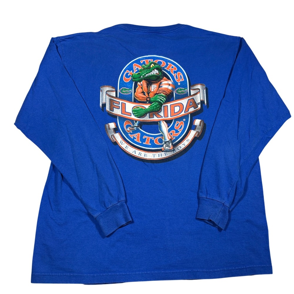 Vintage Florida Gators Delta Pro Weight Blue Long Sleeve T-Shirt Mens Large